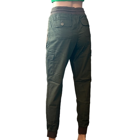 HARLOW Combat Cargo Jogger Pants Jeans Army Green - Picture 10 of 14